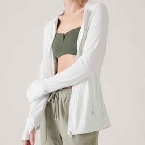 Athleta Pacifica IIlume UPF Relaxed Jacket Bright White Size XL NEW